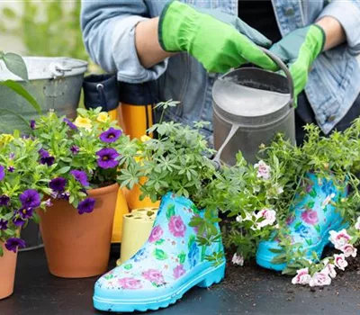 Auf den Schuh gekommen – Upcycling mit Gummistiefeln